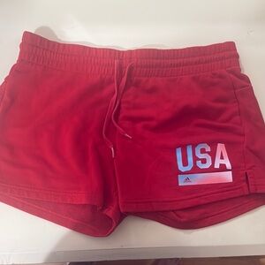 Adidas Women's Red USA Shorts